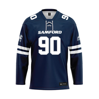 Samford - NCAA Football : Danny Brown - Blue Hockey Jersey-0
