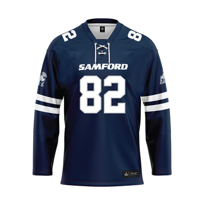 Samford - NCAA Football : Cayden Aukerman - Blue Hockey Jersey-0