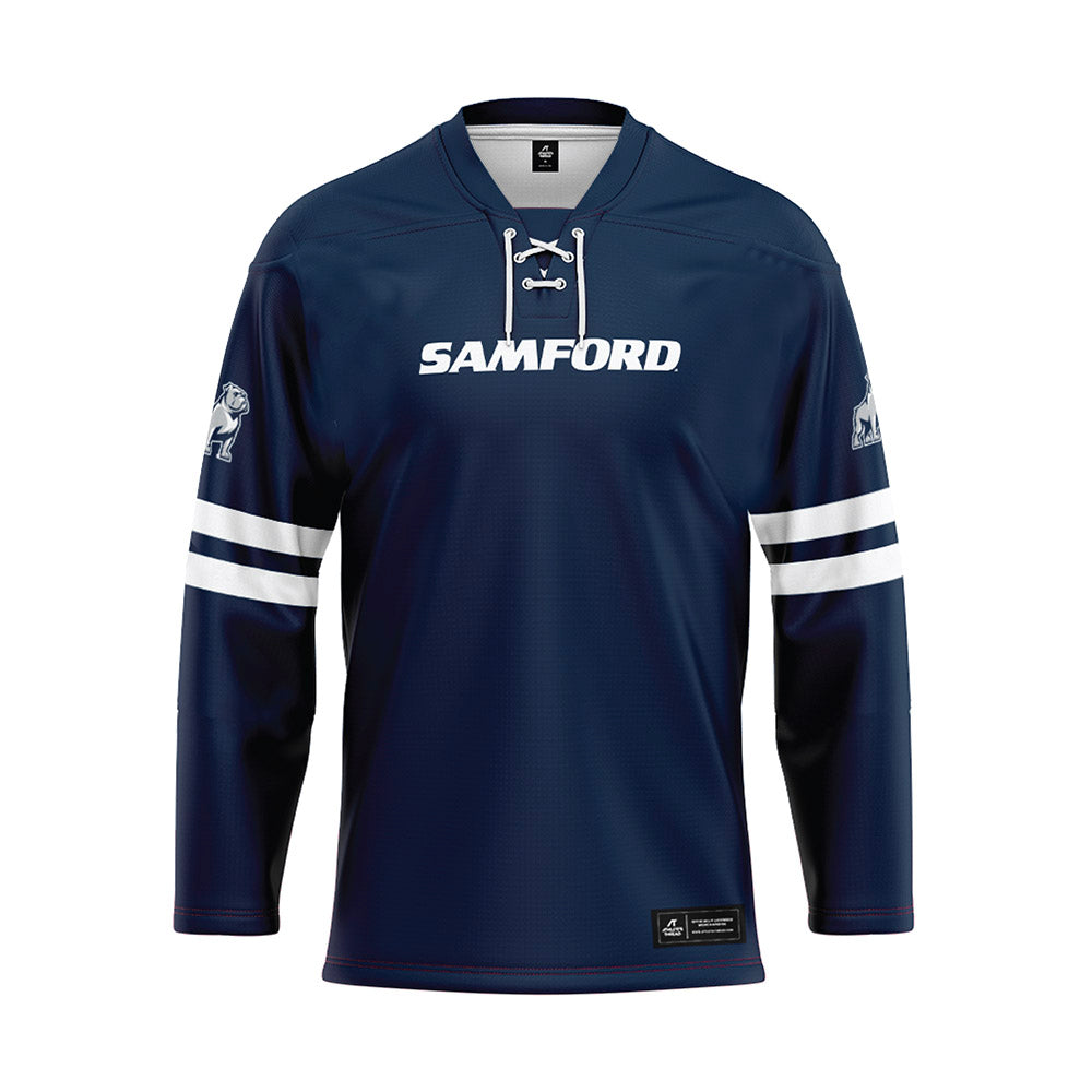 Samford - NCAA Cheerleading : Mamie Waters - Blue Hockey Jersey-0