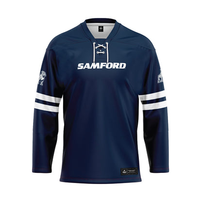 Samford - NCAA Cheerleading : Mamie Waters - Blue Hockey Jersey-0