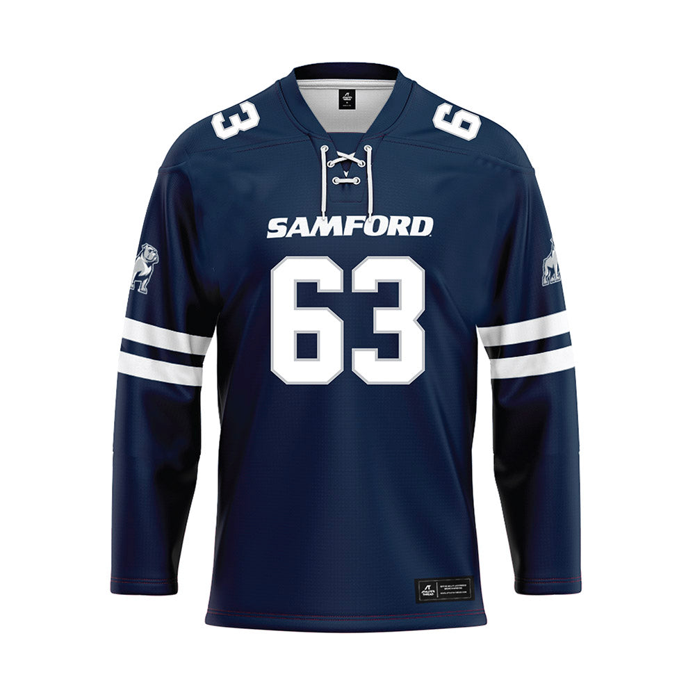 Samford - NCAA Football : Beau Ball - Blue Hockey Jersey-0
