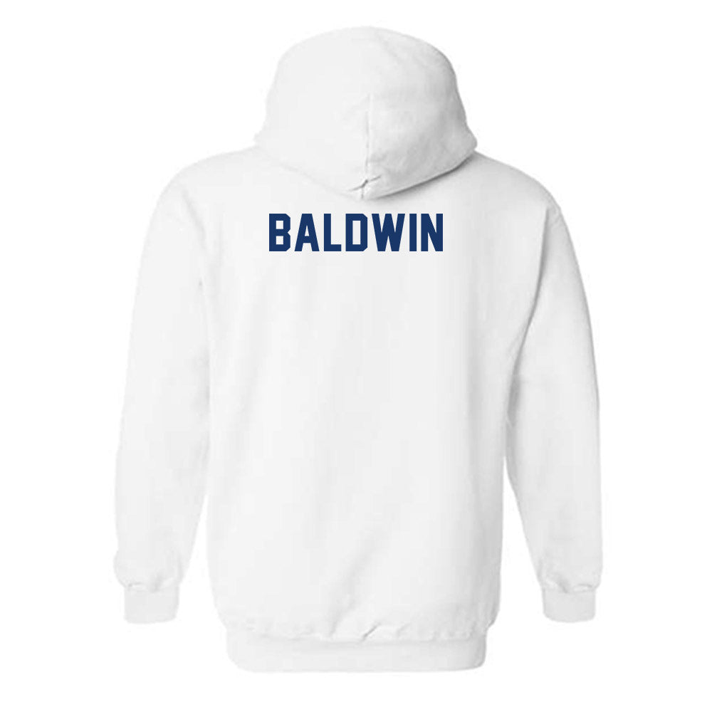 Drake - NCAA Men's Track & Field : Xavier Baldwin - Classic Shersey Hooded Sweatshirt-1