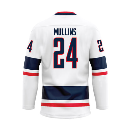 UConn - NCAA Men's Basketball : Braylon Mullins - White Hockey Jersey-1