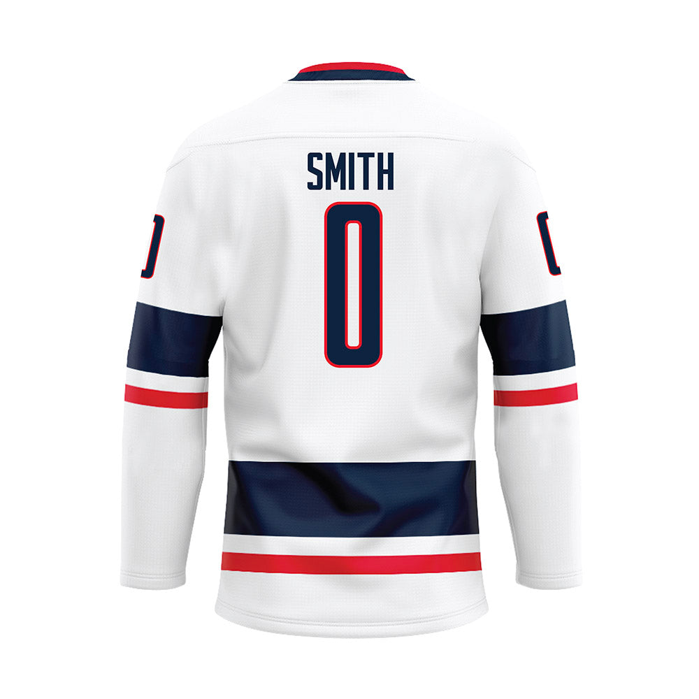 UConn - NCAA Men's Basketball : Malachi Smith - White Hockey Jersey-1
