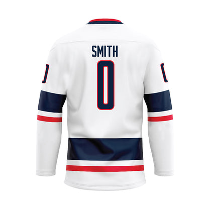 UConn - NCAA Men's Basketball : Malachi Smith - White Hockey Jersey-1