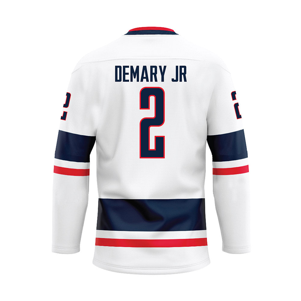 UConn - NCAA Men's Basketball : Silas Demary Jr - White Hockey Jersey-1