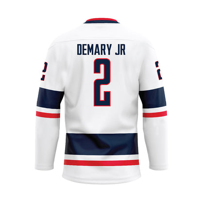UConn - NCAA Men's Basketball : Silas Demary Jr - White Hockey Jersey-1