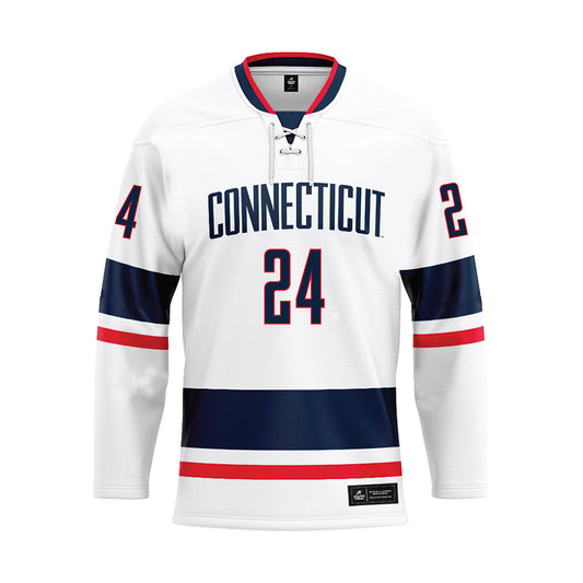 UConn - NCAA Men's Basketball : Braylon Mullins - White Hockey Jersey-0
