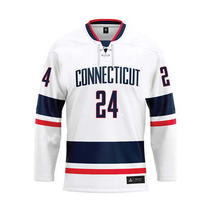 UConn - NCAA Men's Basketball : Braylon Mullins - White Hockey Jersey-0
