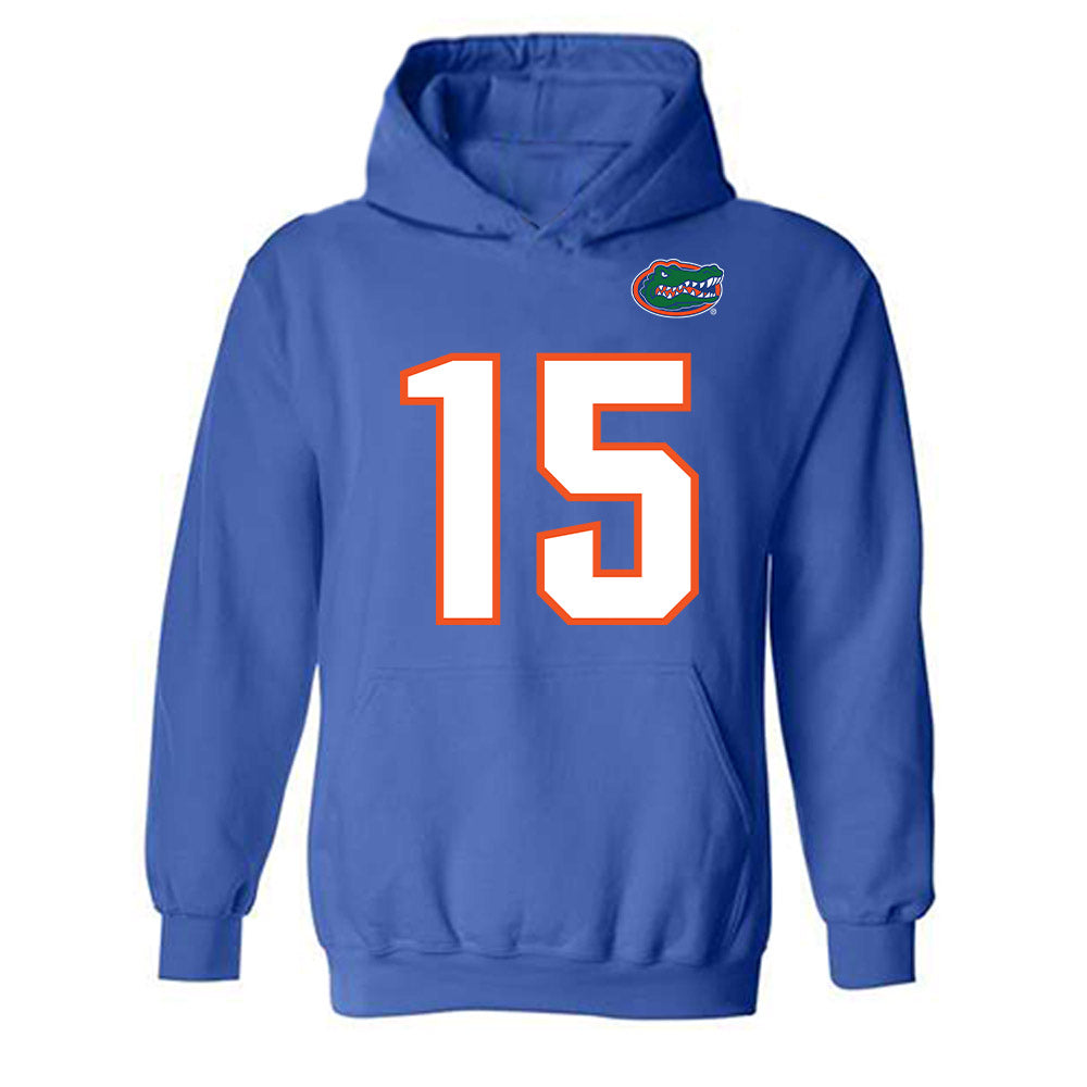 Florida - NCAA Football : Luke Harpring - Replica Shersey Hooded Sweatshirt-0