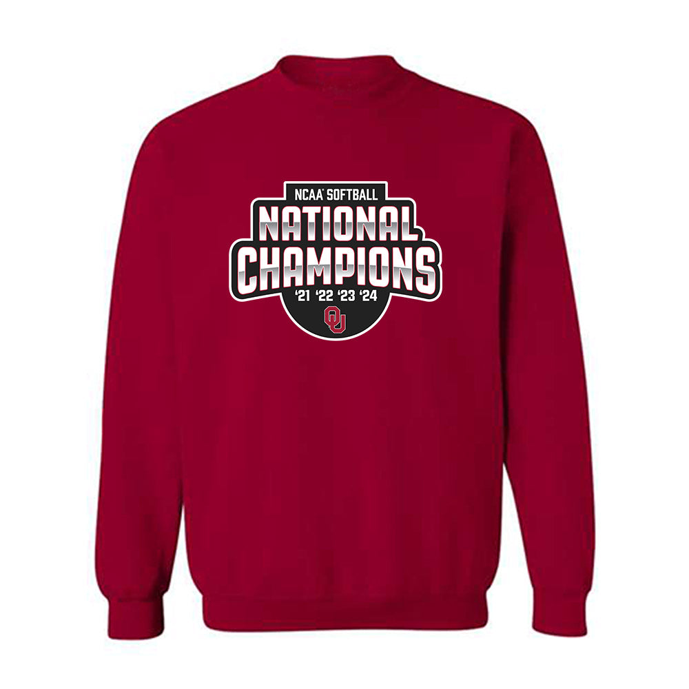 Oklahoma - NCAA Softball : Chaney Helton - Championship Shirt Crewneck Sweatshirt-0