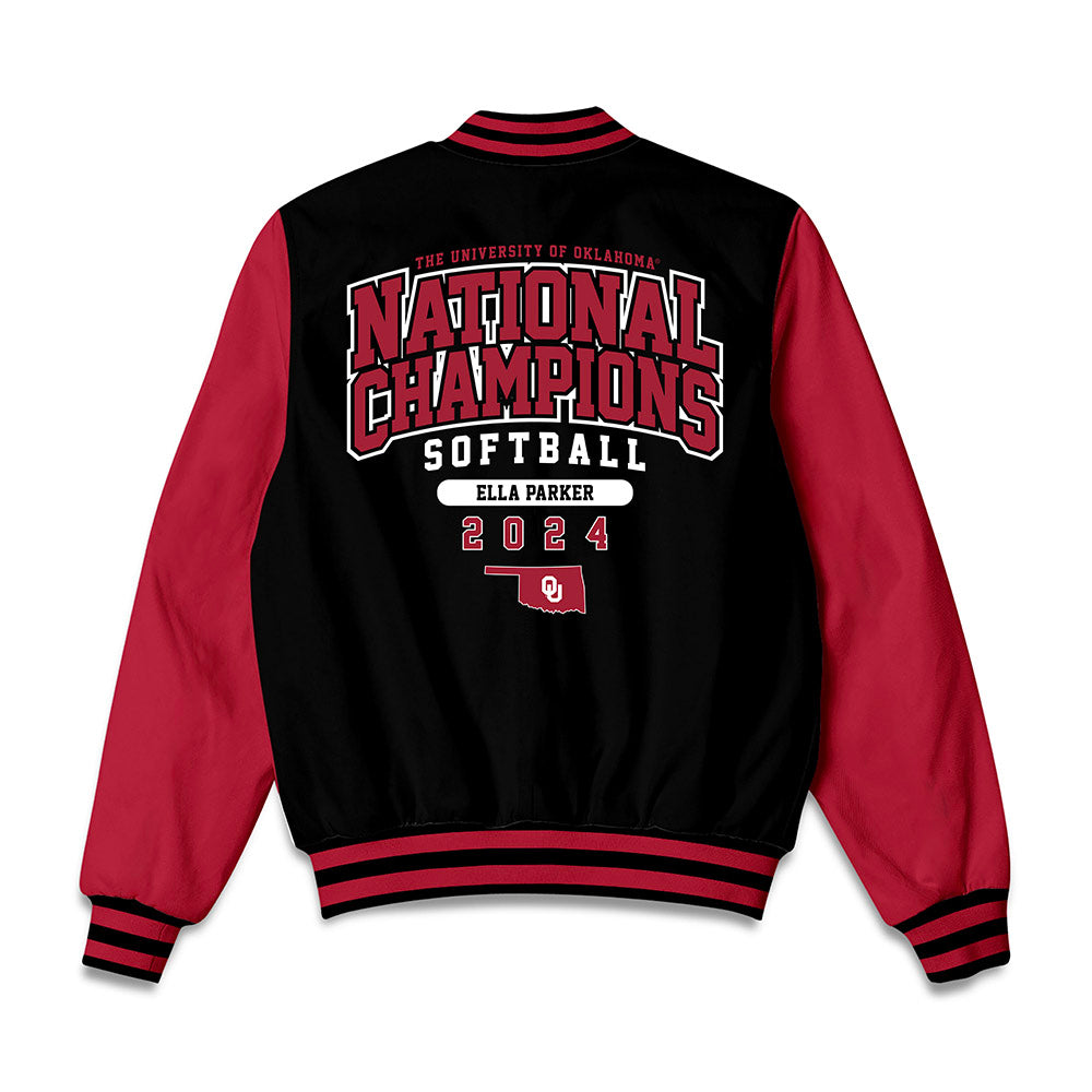 Oklahoma - NCAA Softball : Ella Parker - Bomber Jacket-1