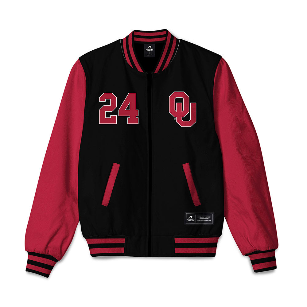 Oklahoma - NCAA Softball : Audrey Lowry - Bomber Jacket-0