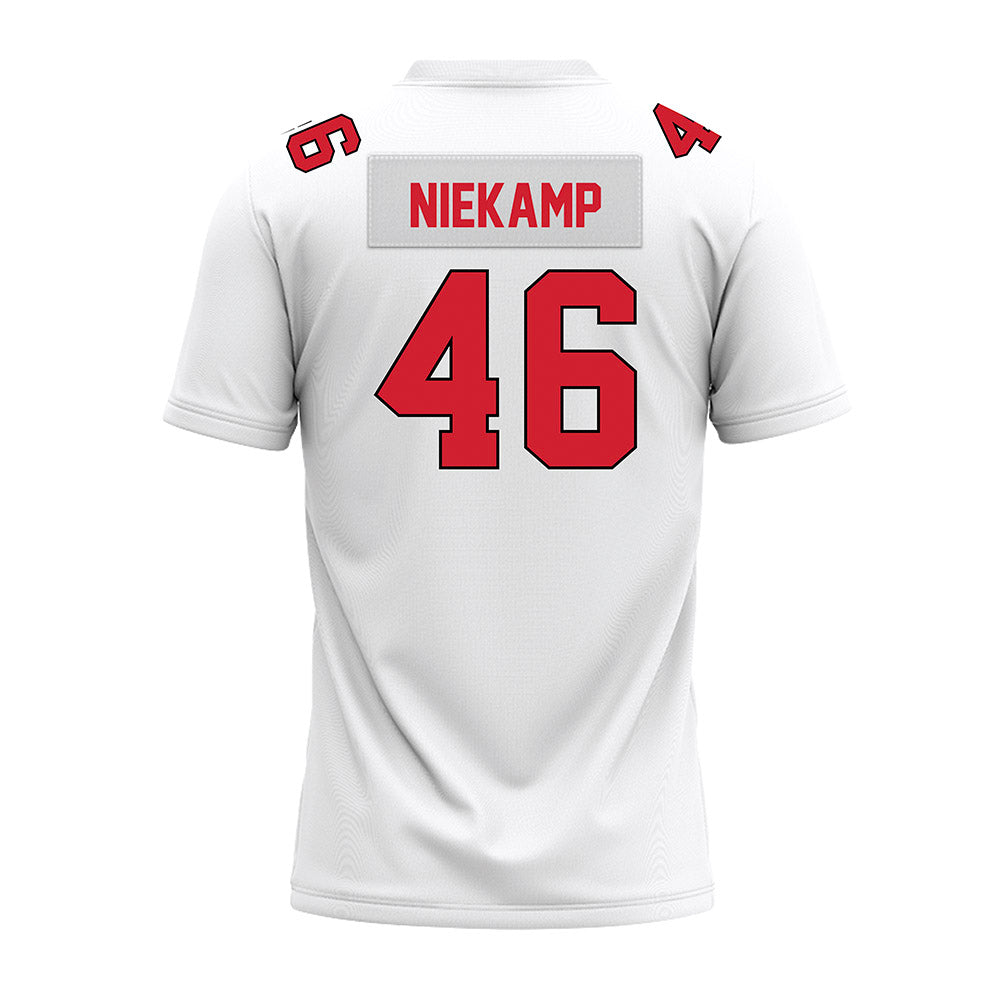 Illinois State - NCAA Football : Tye Niekamp - White Premium Football Jersey-1