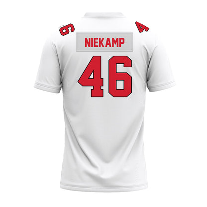 Illinois State - NCAA Football : Tye Niekamp - White Premium Football Jersey-1