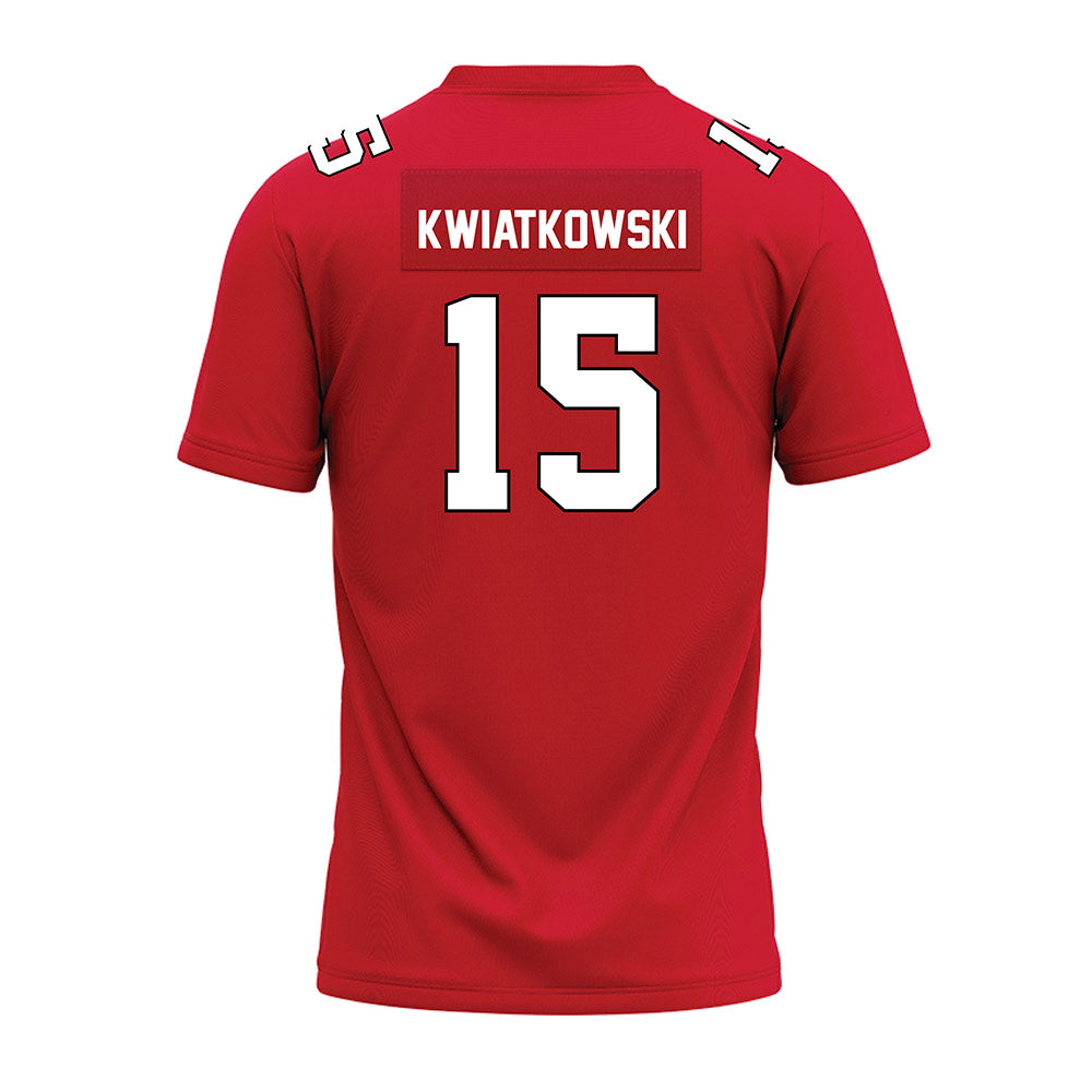 Illinois State - NCAA Football : Chase Kwiatkowski - Red Premium Football Jersey-1