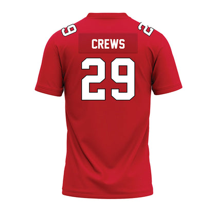 Illinois State - NCAA Football : Aidan Crews - Red Premium Football Jersey-1