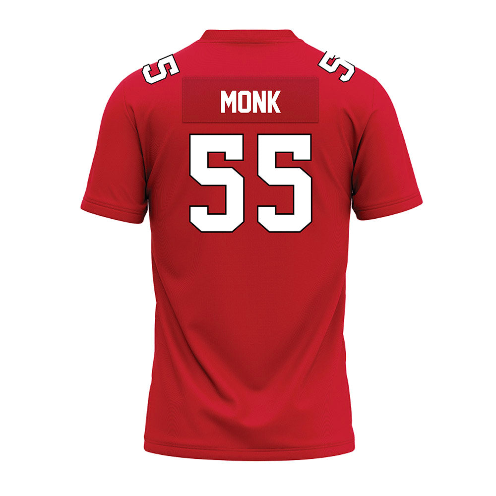 Illinois State - NCAA Football : Cooper Monk - Red Premium Football Jersey-1