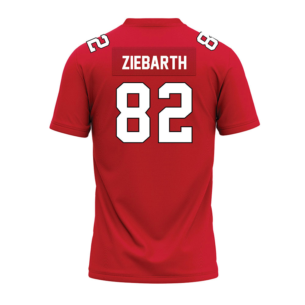 Illinois State - NCAA Football : Max Ziebarth - Red Premium Football Jersey-1