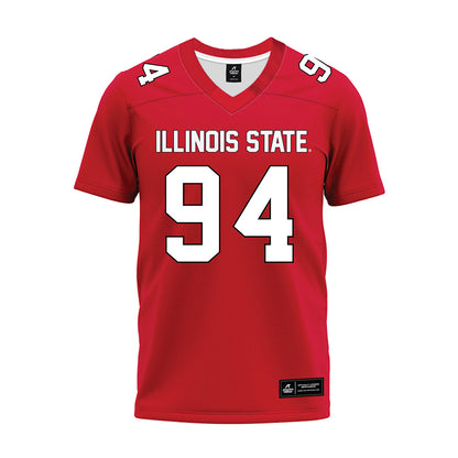 Illinois State - NCAA Football : Josh Crandall - Red Premium Football Jersey-0