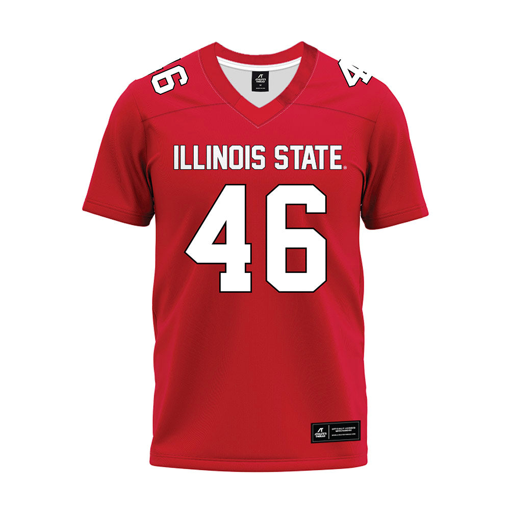 Illinois State - NCAA Football : Tye Niekamp - Red Premium Football Jersey-0