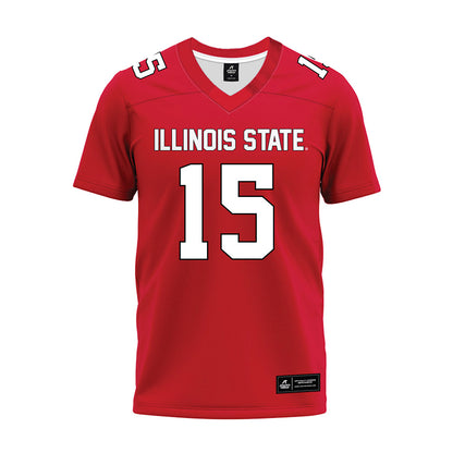 Illinois State - NCAA Football : Chase Kwiatkowski - Red Premium Football Jersey-0