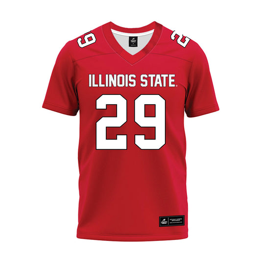 Illinois State - NCAA Football : Aidan Crews - Red Premium Football Jersey-0