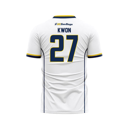 UCSD - NCAA Women's Soccer : Sophia Kwon - White Soccer Jersey-1