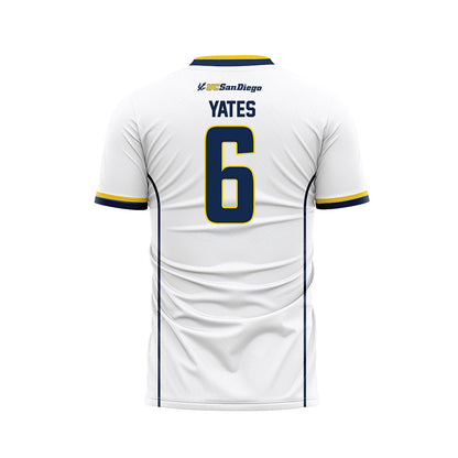 UCSD - NCAA Women's Soccer : Chloe Yates - White Soccer Jersey-1