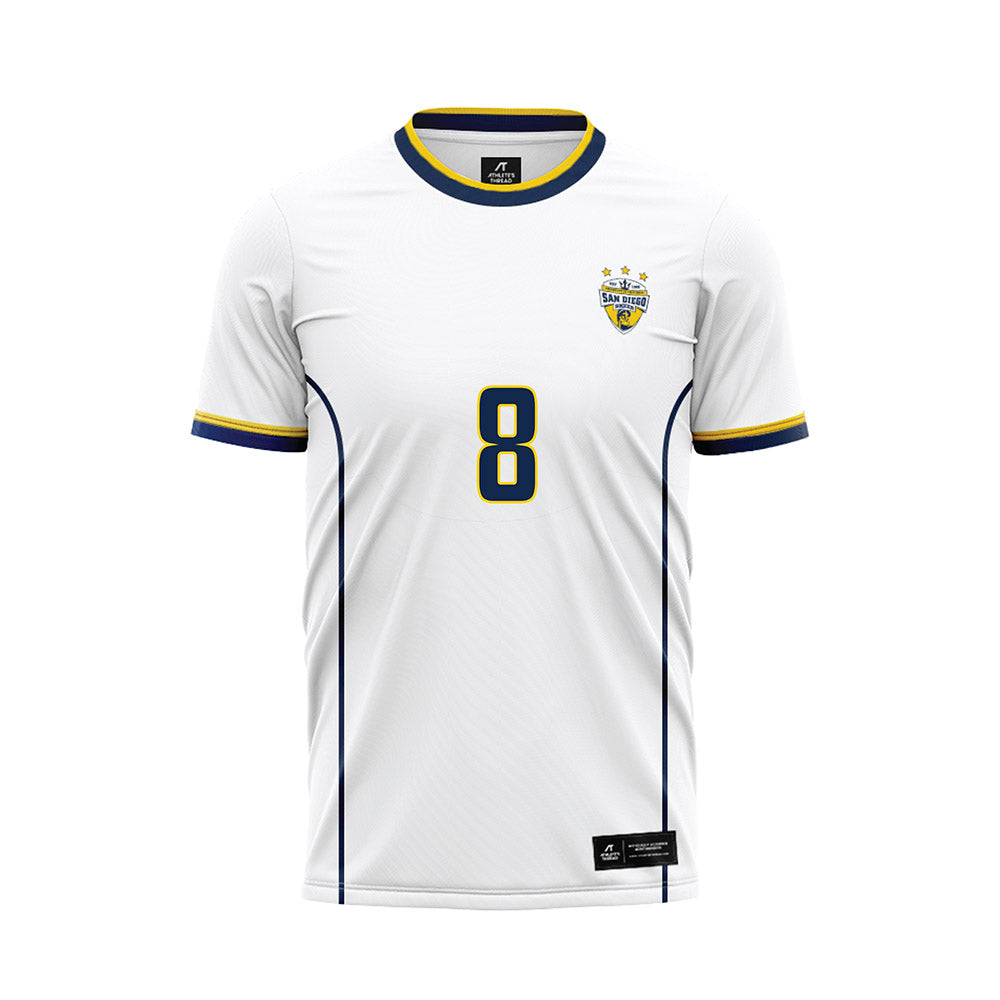UCSD - NCAA Women's Soccer : Kennadi Borg - White Soccer Jersey-0