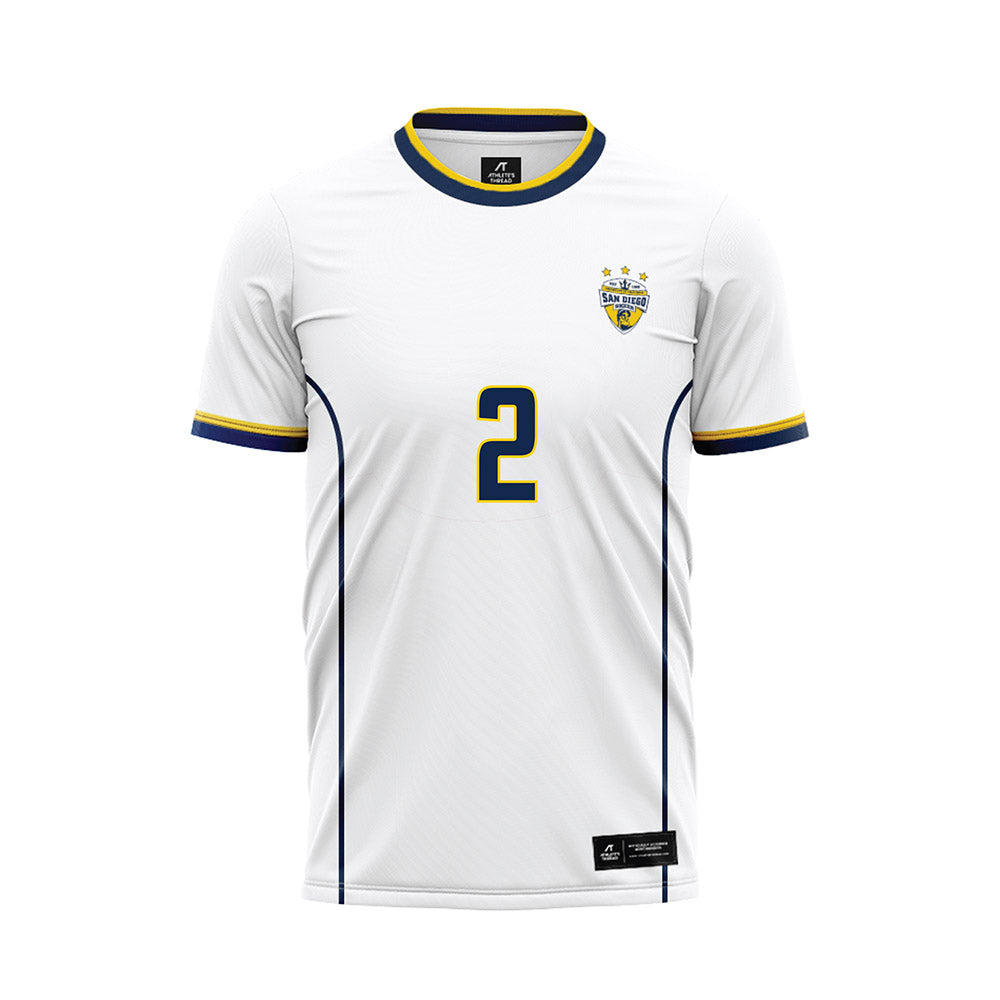 UCSD - NCAA Men's Soccer : Evan Wellerstein - White Soccer Jersey-0