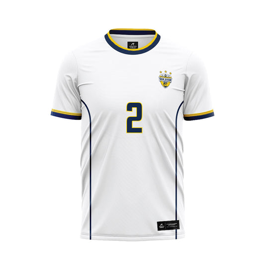 UCSD - NCAA Men's Soccer : Evan Wellerstein - White Soccer Jersey-0