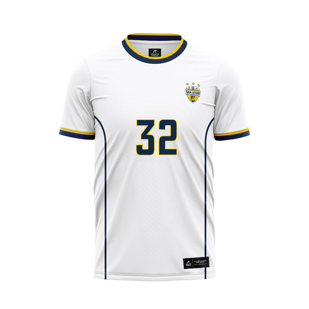 UCSD - NCAA Men's Soccer : Adam Dunbar - White Soccer Jersey-0