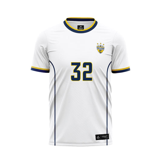 UCSD - NCAA Men's Soccer : Adam Dunbar - White Soccer Jersey-0