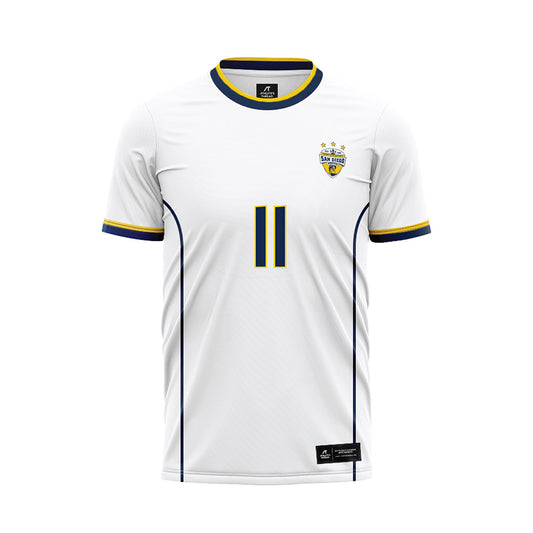 UCSD - NCAA Women's Soccer : Natalie Abel - White Soccer Jersey-0