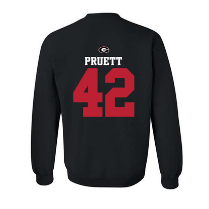 Georgia - NCAA Baseball : Brad Pruett - Fashion Shersey Crewneck Sweatshirt-1