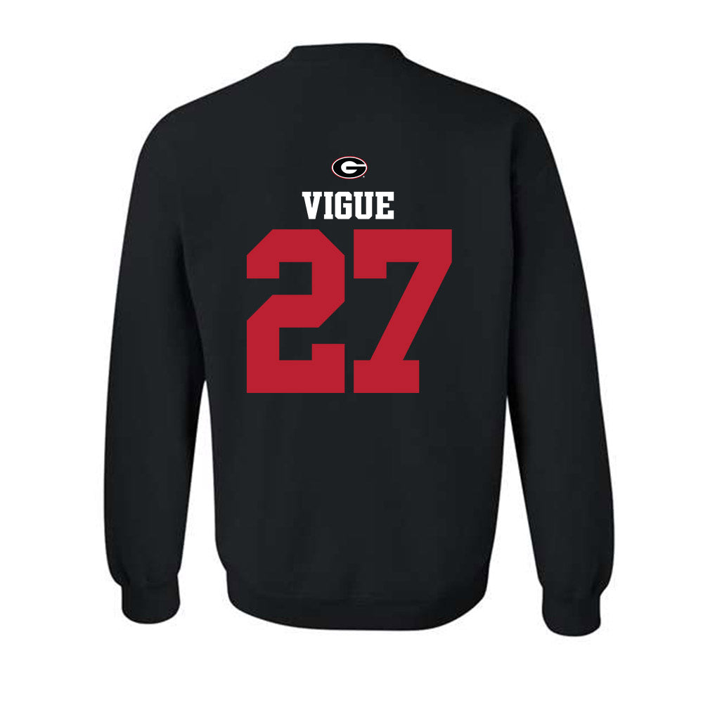 Georgia - NCAA Baseball : Dylan Vigue - Fashion Shersey Crewneck Sweatshirt-1
