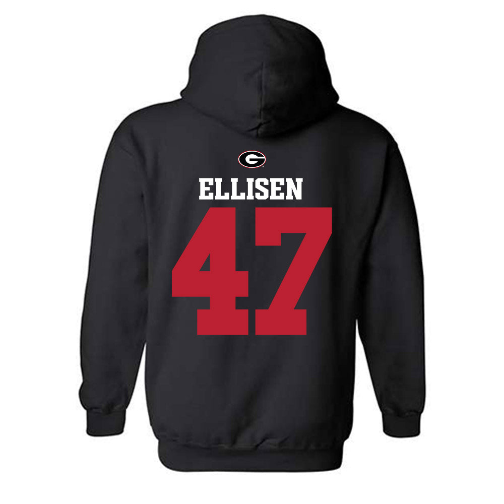 Georgia - NCAA Baseball : Thomas Ellisen - Fashion Shersey Hooded Sweatshirt-1