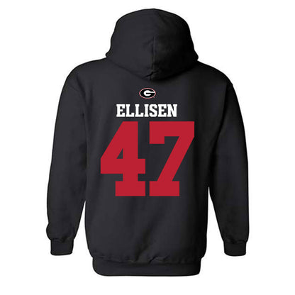Georgia - NCAA Baseball : Thomas Ellisen - Fashion Shersey Hooded Sweatshirt-1
