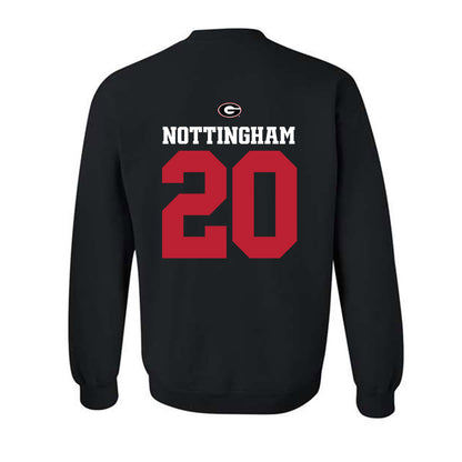 Georgia - NCAA Baseball : Joe Nottingham - Fashion Shersey Crewneck Sweatshirt-1