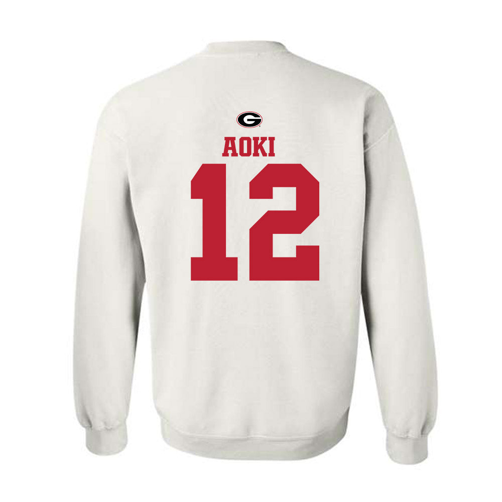 Georgia - NCAA Baseball : Caden Aoki - Fashion Shersey Crewneck Sweatshirt-1