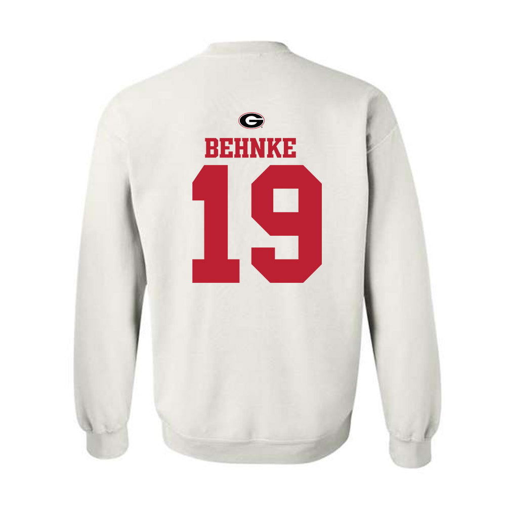 Georgia - NCAA Baseball : Andrew Behnke - Fashion Shersey Crewneck Sweatshirt-1