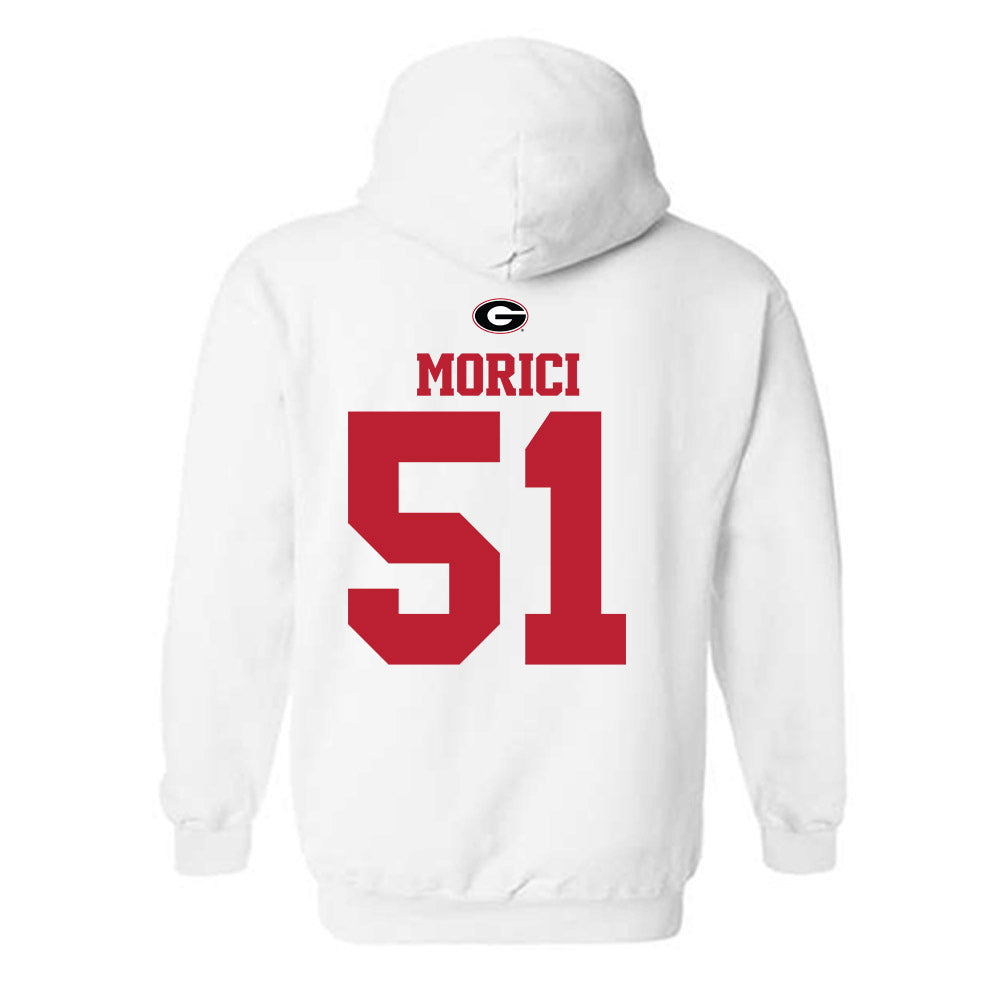 Georgia - NCAA Baseball : Lucas Morici - Fashion Shersey Hooded Sweatshirt-1