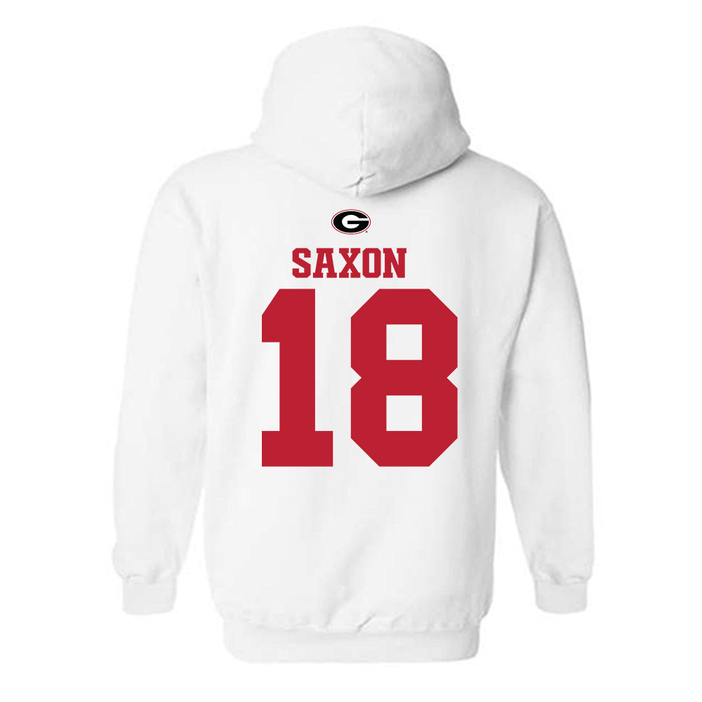 Georgia - NCAA Baseball : TL Saxon - Fashion Shersey Hooded Sweatshirt-1