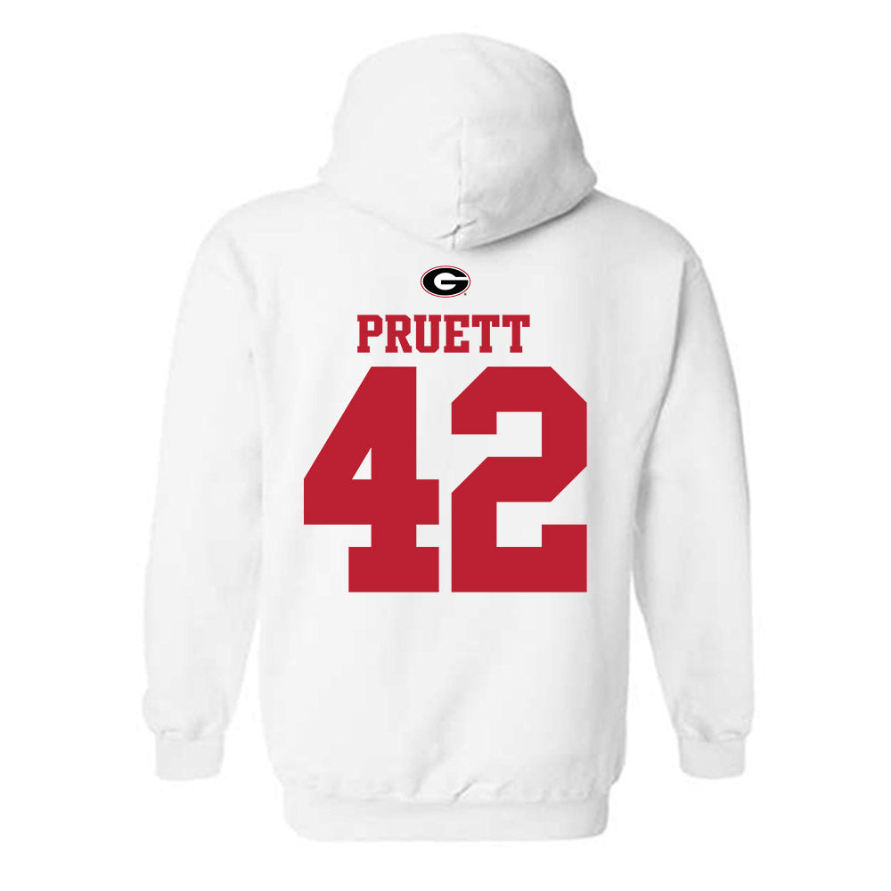 Georgia - NCAA Baseball : Brad Pruett - Fashion Shersey Hooded Sweatshirt-1