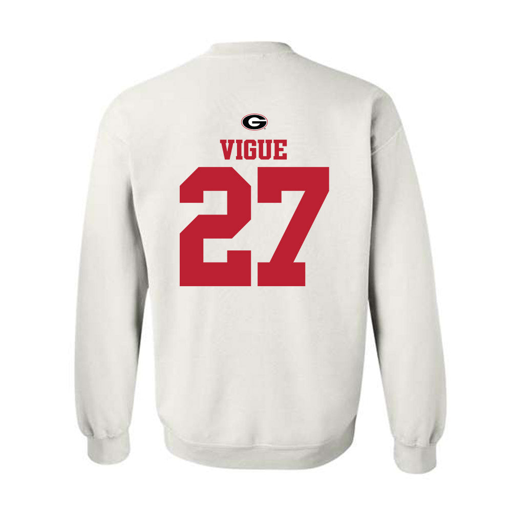 Georgia - NCAA Baseball : Dylan Vigue - Fashion Shersey Crewneck Sweatshirt-1