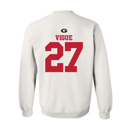 Georgia - NCAA Baseball : Dylan Vigue - Fashion Shersey Crewneck Sweatshirt-1