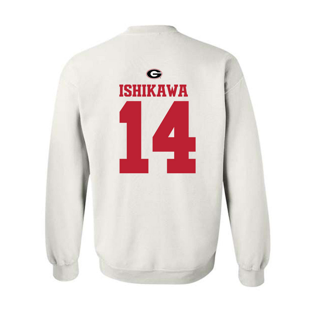 Georgia - NCAA Baseball : Kenny Ishikawa - Fashion Shersey Crewneck Sweatshirt-1
