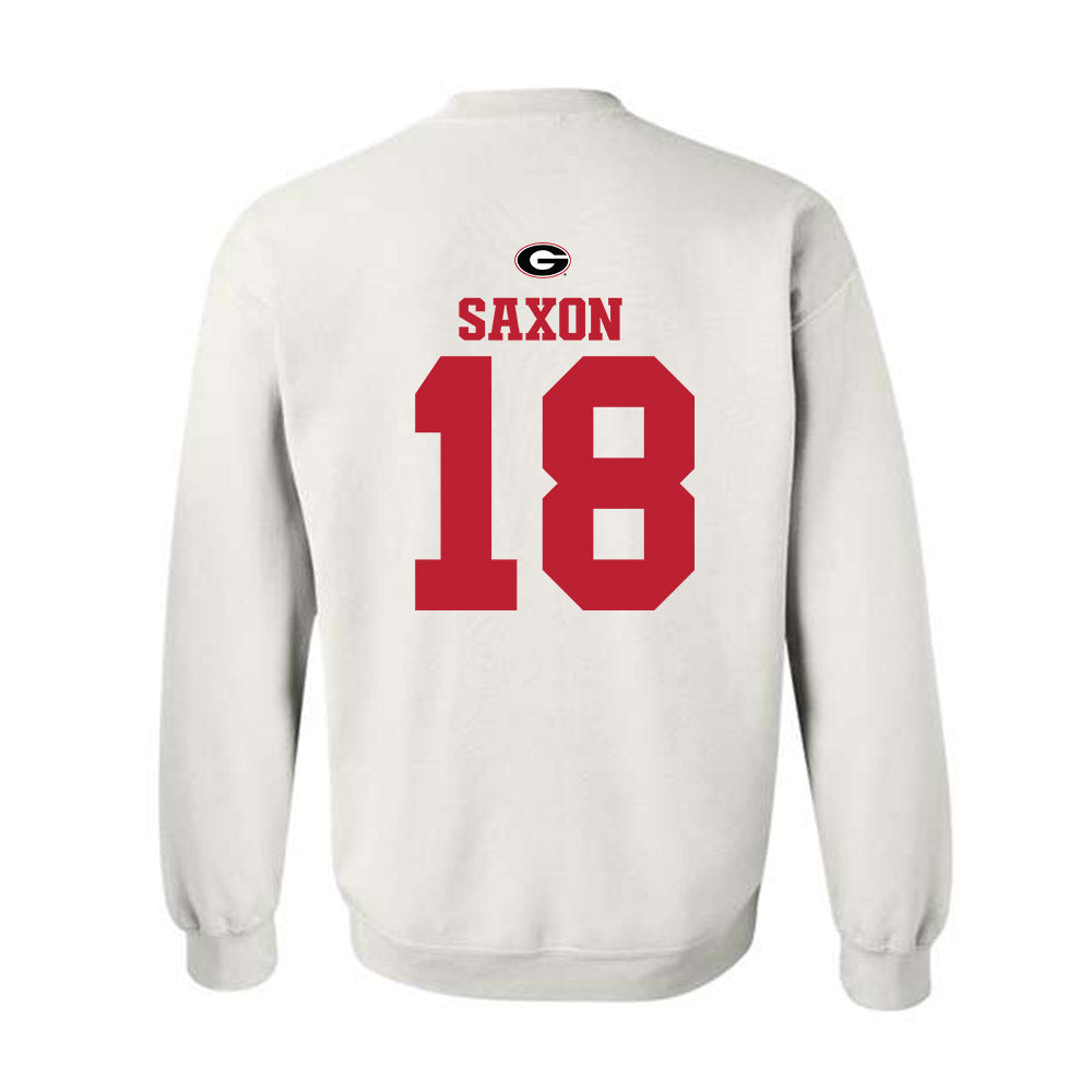 Georgia - NCAA Baseball : TL Saxon - Fashion Shersey Crewneck Sweatshirt-1