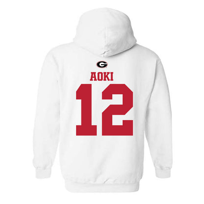 Georgia - NCAA Baseball : Caden Aoki - Fashion Shersey Hooded Sweatshirt-1